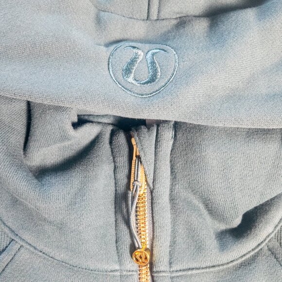 NWT Lululemon Scuba Oversized Full-Zip Hoodie - XS/S Storm Teal/Gold - Picture 5 of 8